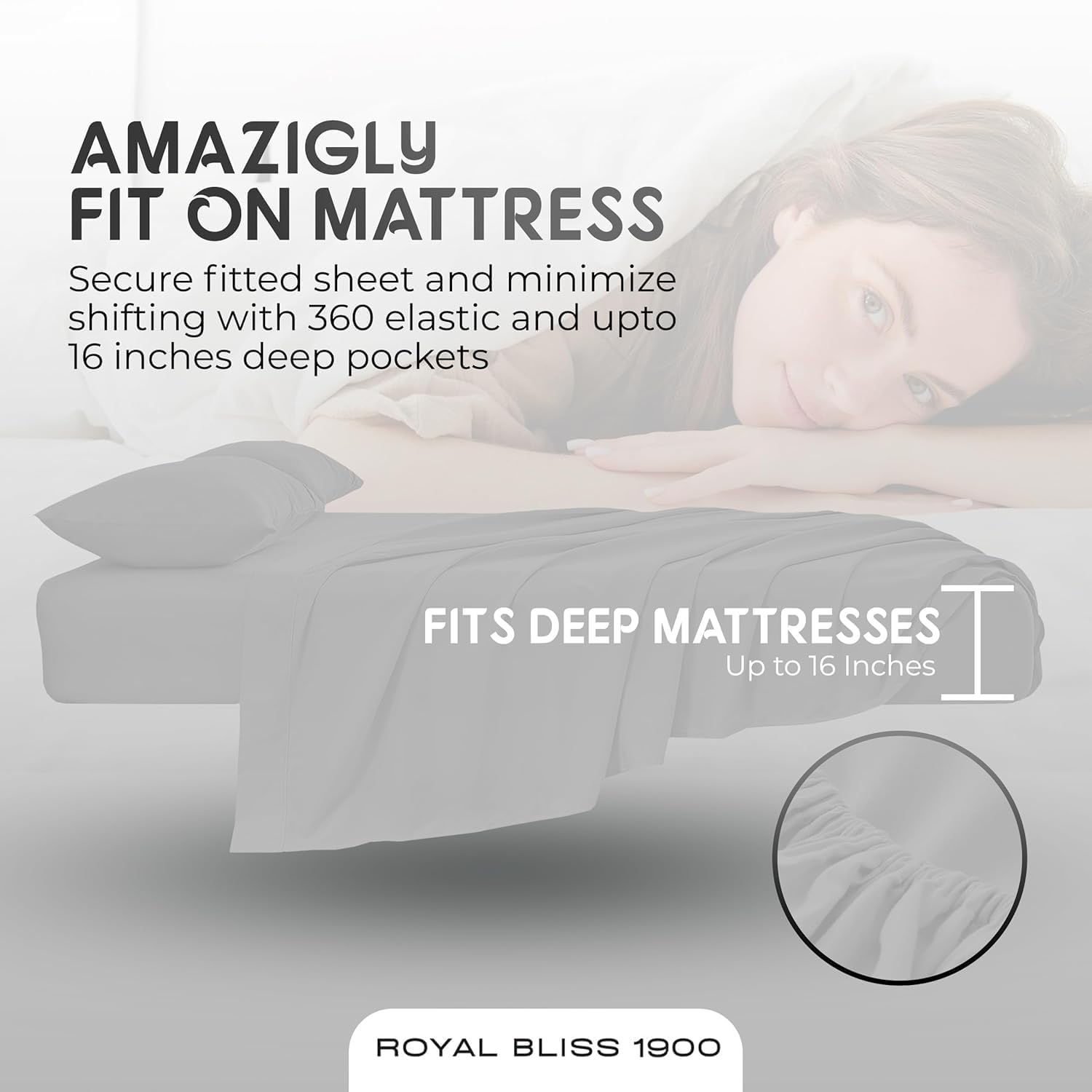 Top Split Flex Head King Size Sheet Set - Egyptian Quality Ultra-Soft Bed Sheets | Double Brushed | Deep Pockets- Easy Fit - 4 Piece Set- Fade Resistant