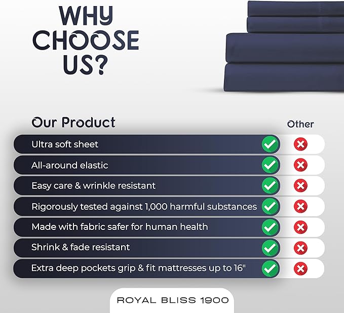 Twin Bed Set - 3Pc Set - Deep Pockets - Cooling Twin Size Sheets - Soft and Smooth Bed Sheet - Perfect Bedding for Any Bedroom