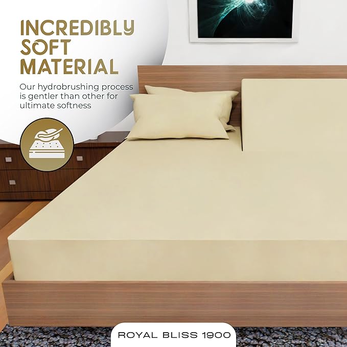 Split Top Queen Sheets for Adjustable Bed, 4-Pcs 36'' Flat, 1 Fitted Sheet & 2 Pillowcase – 16 Inch Deep Pocket, Egyptian Quality Wrinkle-Free Top Split Queen Sheets Set