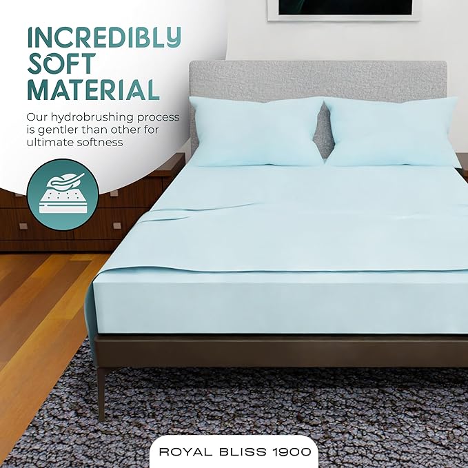 California King Sheet Sets – 4Pcs Cal King Bedding Set, Deep Pocket, Double Brushed Microfiber, Fade Resistant, Soft & Breathable Bed Sheets for Ultimate Comfort