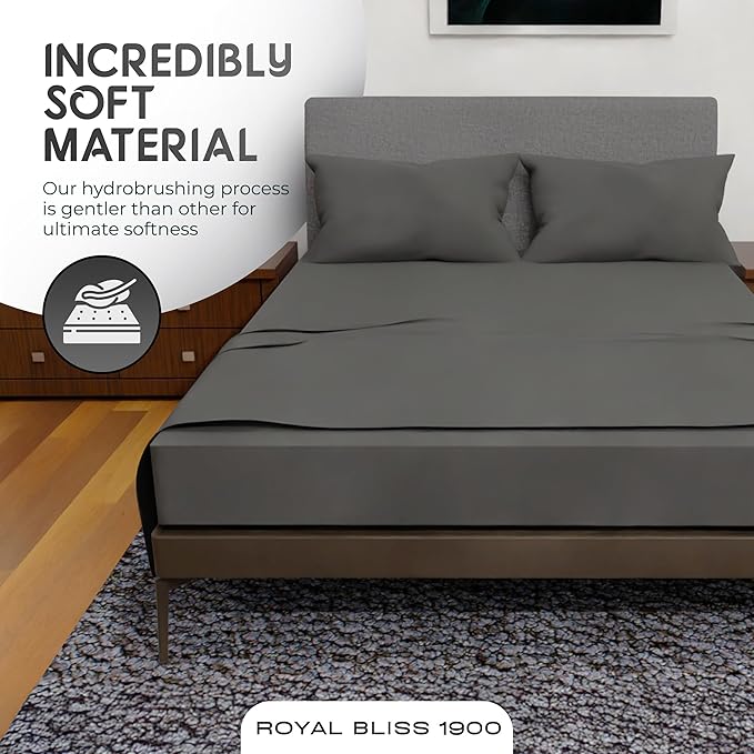 Full Size Bed Sheets – 4Pcs Bed Sheets Full Size Set, Deep Pocket, Double Brushed Microfiber, Fade Resistant, Soft & Breathable for Cozy and Comfortable Sleep