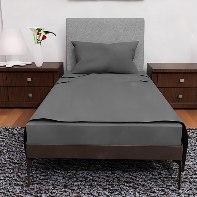 Twin XL Sheets - 3 Pcs Double Brushed Microfiber Cooling Set, Deep Pocket