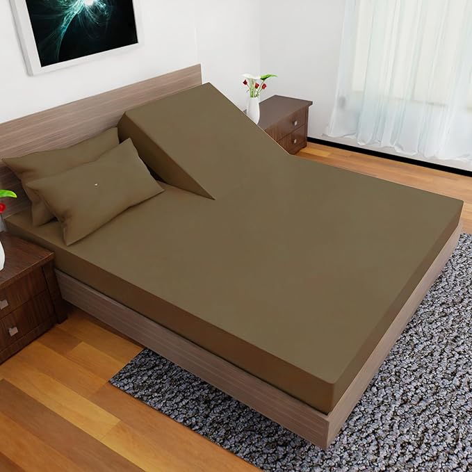 Top Split Flex Head King Size Sheet Set - Egyptian Quality Ultra-Soft Bed Sheets | Double Brushed | Deep Pockets- Easy Fit - 4 Piece Set- Fade Resistant