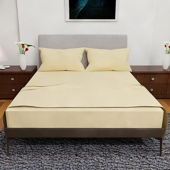 California King Sheet Sets – 4Pcs Cal King Bedding Set, Deep Pocket, Double Brushed Microfiber, Fade Resistant, Soft & Breathable Bed Sheets for Ultimate Comfort