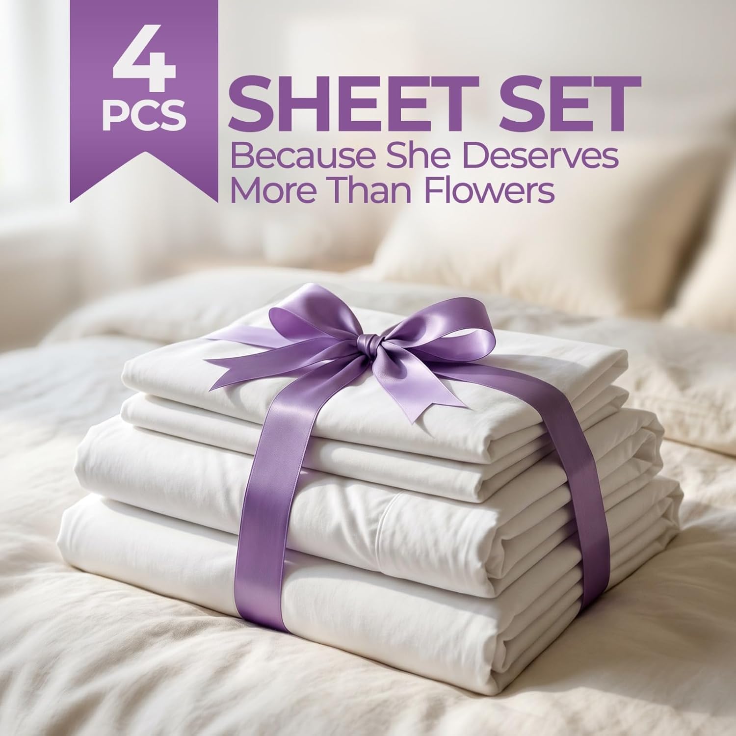 Top Split Flex Head King Size Sheet Set - Egyptian Quality Ultra-Soft Bed Sheets | Double Brushed | Deep Pockets- Easy Fit - 4 Piece Set- Fade Resistant