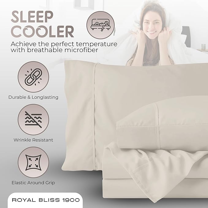 Split California King Sheets Sets - 5 Pcs Set - Cal King Split Adjustable Bed Sheets -Split California King Sheets Sets for Adjustable Bed -Split Cal King Sheets