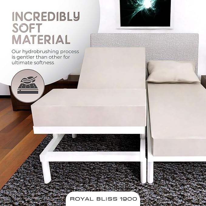 Split California King Sheets Sets - 5 Pcs Set - Cal King Split Adjustable Bed Sheets -Split California King Sheets Sets for Adjustable Bed -Split Cal King Sheets