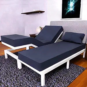Split Queen Sheets - 5 Pcs Set for Adjustable Bed - Soft, Wrinkle-Resistant