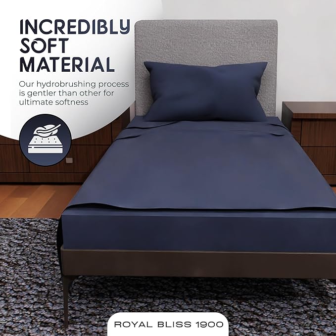 Twin Bed Set - 3Pc Set - Deep Pockets - Cooling Twin Size Sheets - Soft and Smooth Bed Sheet - Perfect Bedding for Any Bedroom
