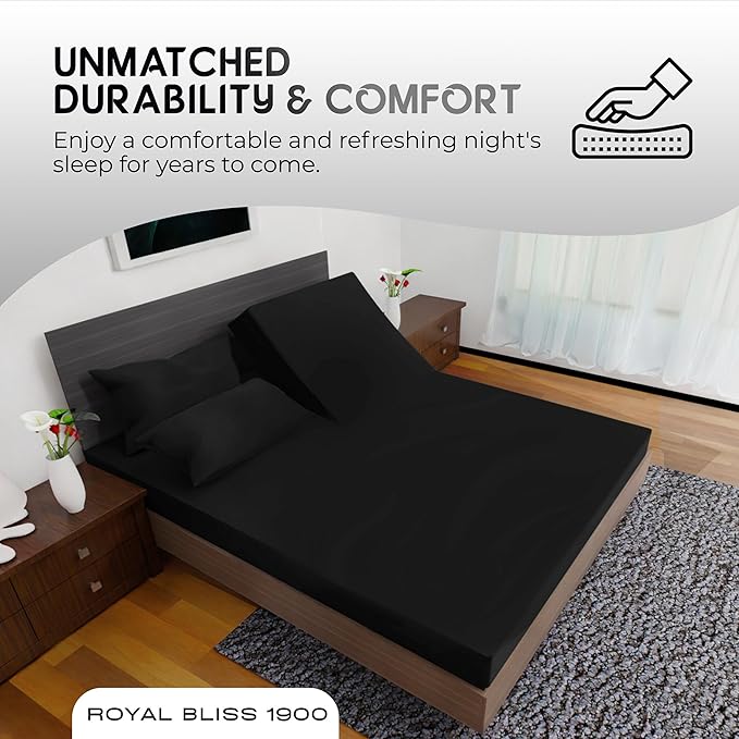 Top Split California King - 4 Pcs Set - Cal King Split Top Deep Pocket Sheet Set - Split Top California King Sheets Sets for Adjustable Bed - Double Brushed Microfiber