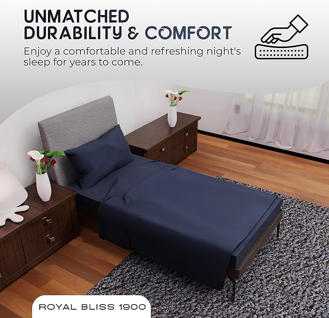 Twin Bed Set - 3Pc Set - Deep Pockets - Cooling Twin Size Sheets - Soft and Smooth Bed Sheet - Perfect Bedding for Any Bedroom