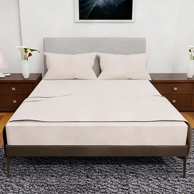 California King Sheet Sets – 4Pcs Cal King Bedding Set, Deep Pocket, Double Brushed Microfiber, Fade Resistant, Soft & Breathable Bed Sheets for Ultimate Comfort