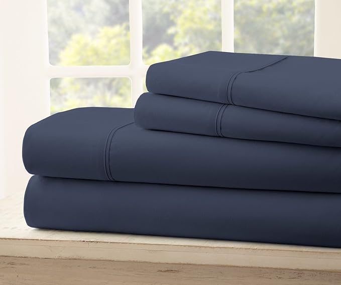 Top Split Flex Head King Size Sheet Set - Egyptian Quality Ultra-Soft Bed Sheets | Double Brushed | Deep Pockets- Easy Fit - 4 Piece Set- Fade Resistant