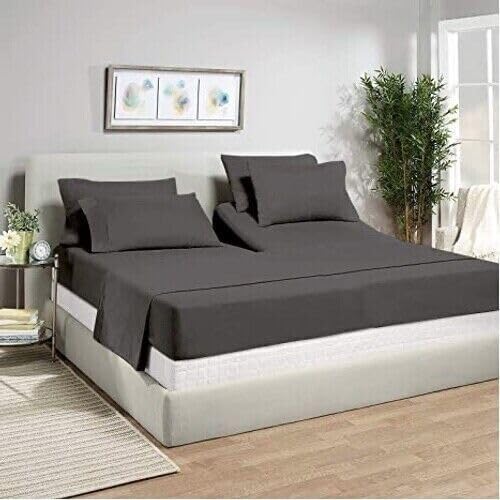 Top Split Flex Head King Size Sheet Set - Egyptian Quality Ultra-Soft Bed Sheets | Double Brushed | Deep Pockets- Easy Fit - 4 Piece Set- Fade Resistant