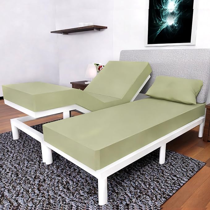 Split California King Sheets Sets - 5 Pcs Set - Cal King Split Adjustable Bed Sheets -Split California King Sheets Sets for Adjustable Bed -Split Cal King Sheets