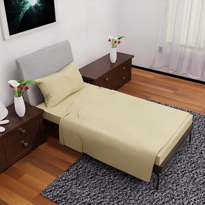 Twin XL Sheets - 3 Pcs Double Brushed Microfiber Cooling Set, Deep Pocket